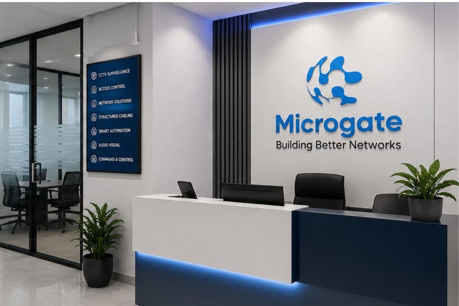 Microgate Technologies LLC office reception in Dubai